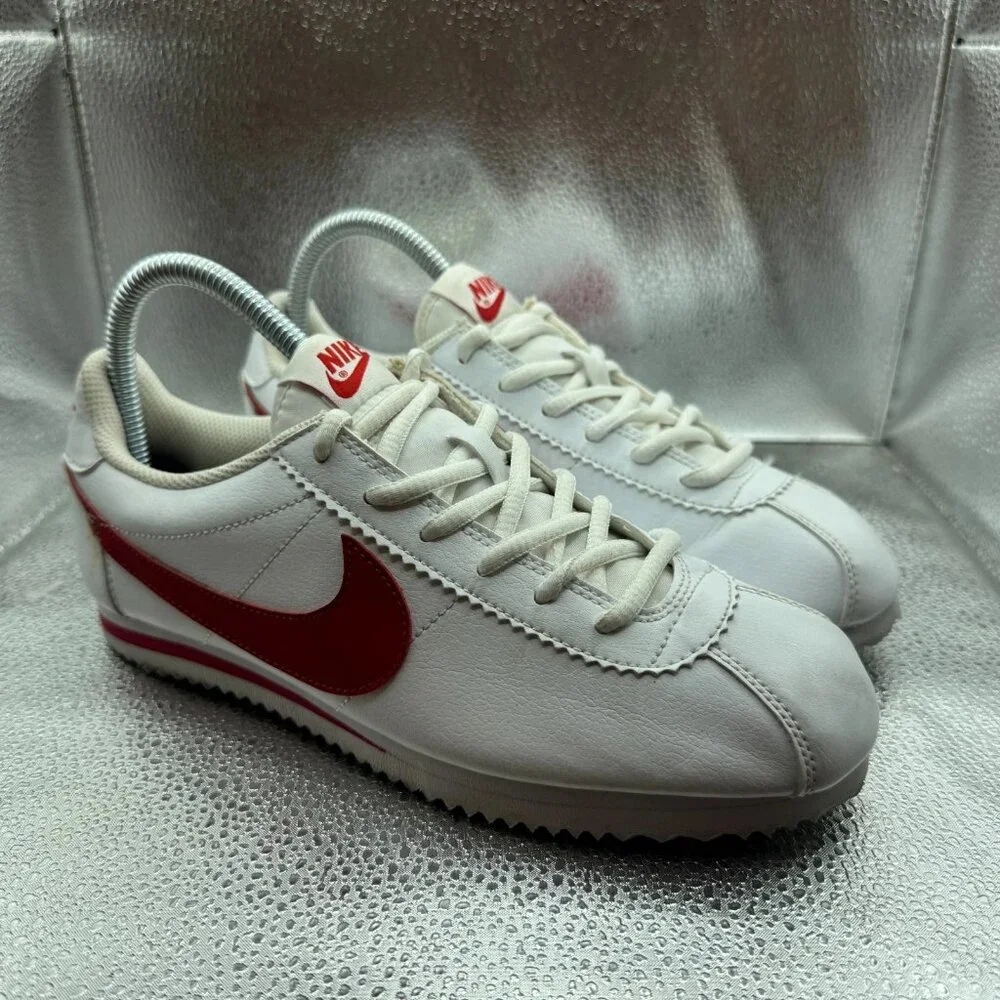 Size 6Y Nike Cortez Basic SL‎ Low Kids White Lace-Up Casual Shoes 749482-103